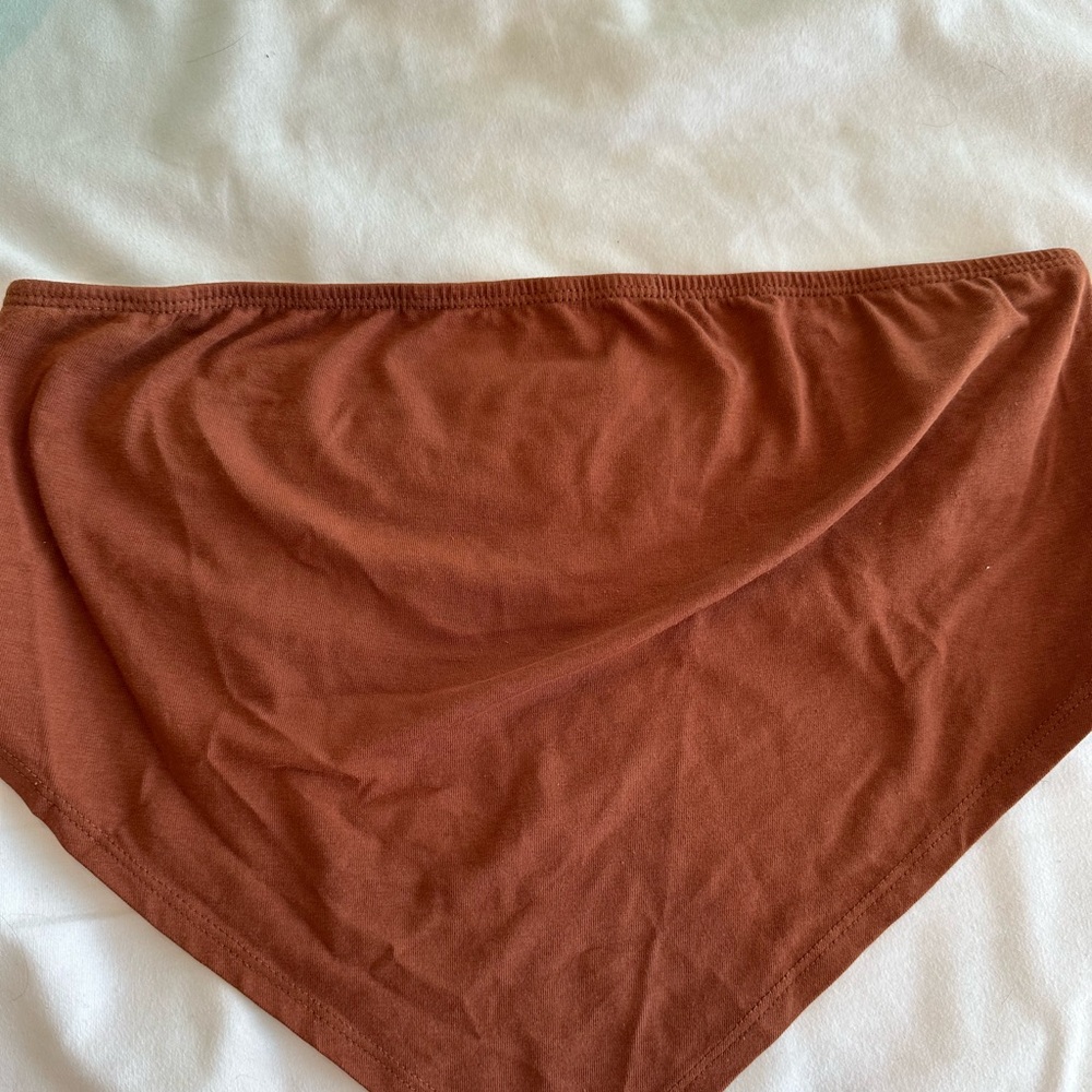 Brown Bandana-style Tube Top